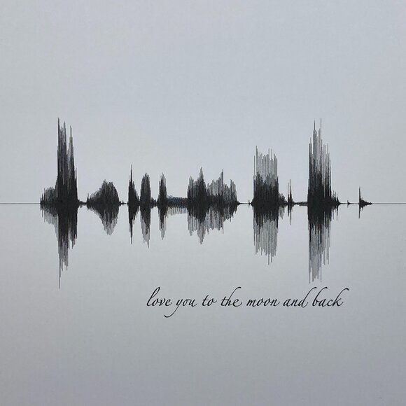 Love You To The Moon And Back Soundwave 8x10 Contemporary Frame - Picture 2 of 4